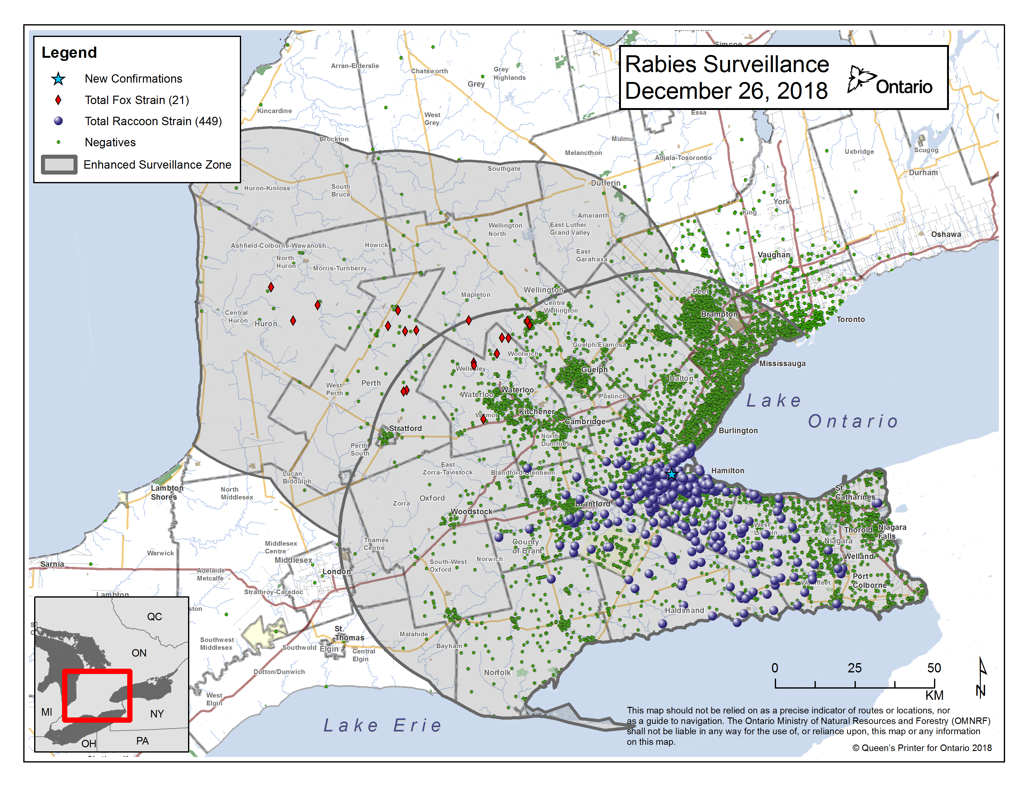 Ontario Rabies Update for December 26 - 1 New Case - Ontario Animal Health  Network
